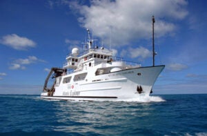 The BIOS-operated research vessel Atlantic Explorer at sea